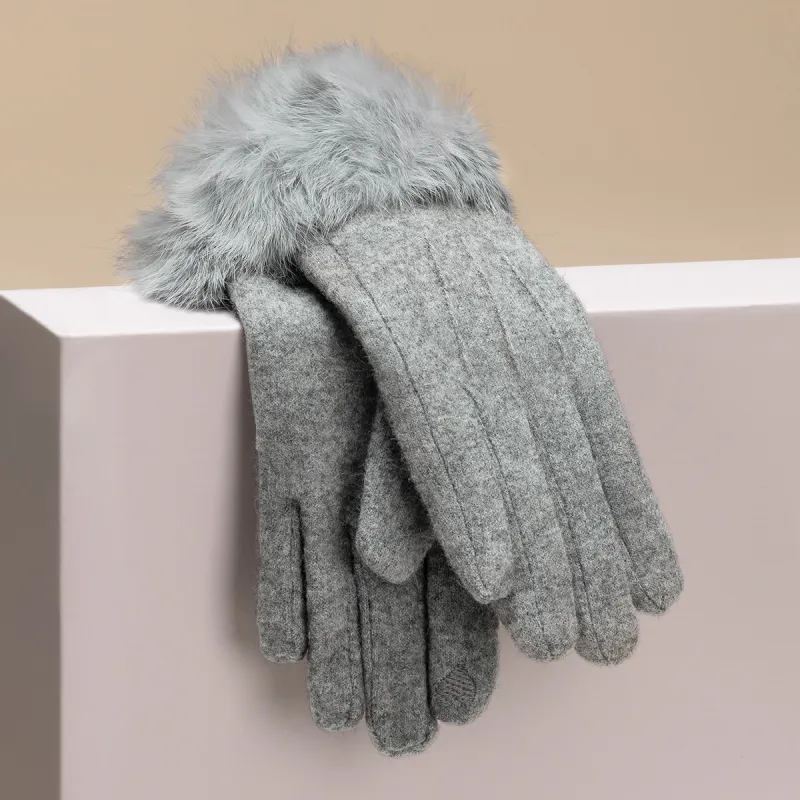 Shanghai Story Wool Blend Knit Gloves Women's 5 Colors-14