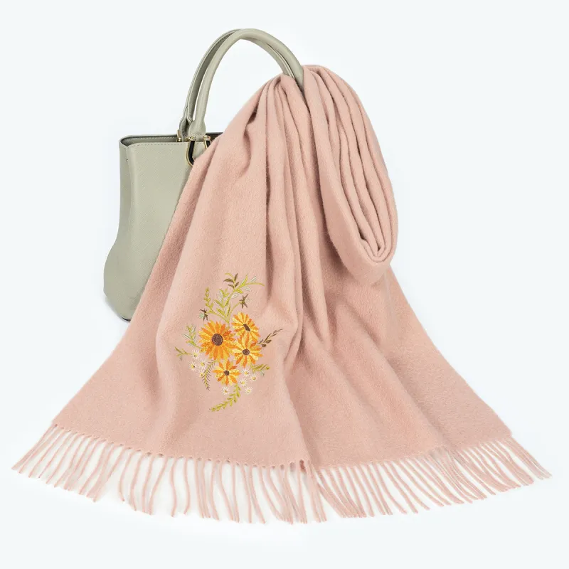 Shanghai Story 100% Sheep Wool Knit Scarves Women's Sunny And Thriving-13