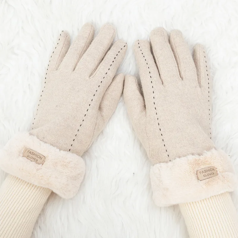 Shanghai Story Wool Blend Knit Gloves Women's-32