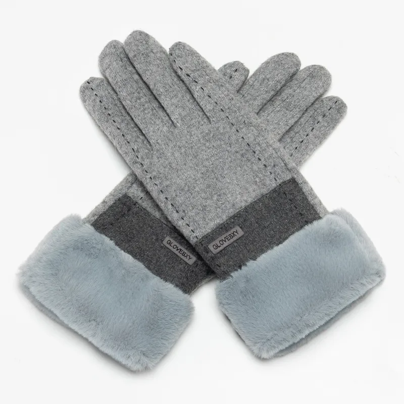 Shanghai Story Sheep Wool Blend Knit Gloves Women's-15