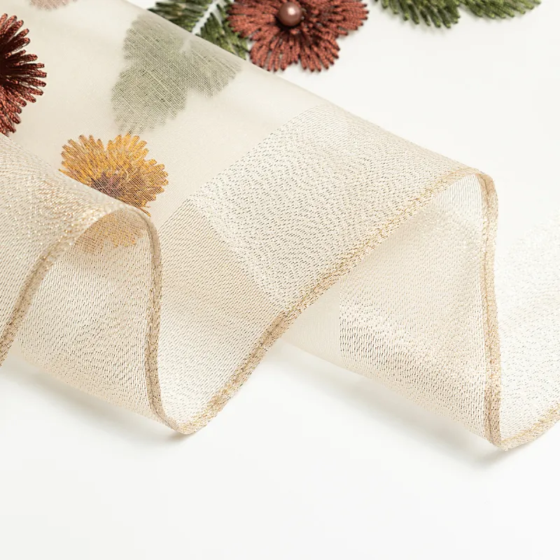 Shanghai Story Polyester Silk Scarves Women's Beaded Feather Fall-19