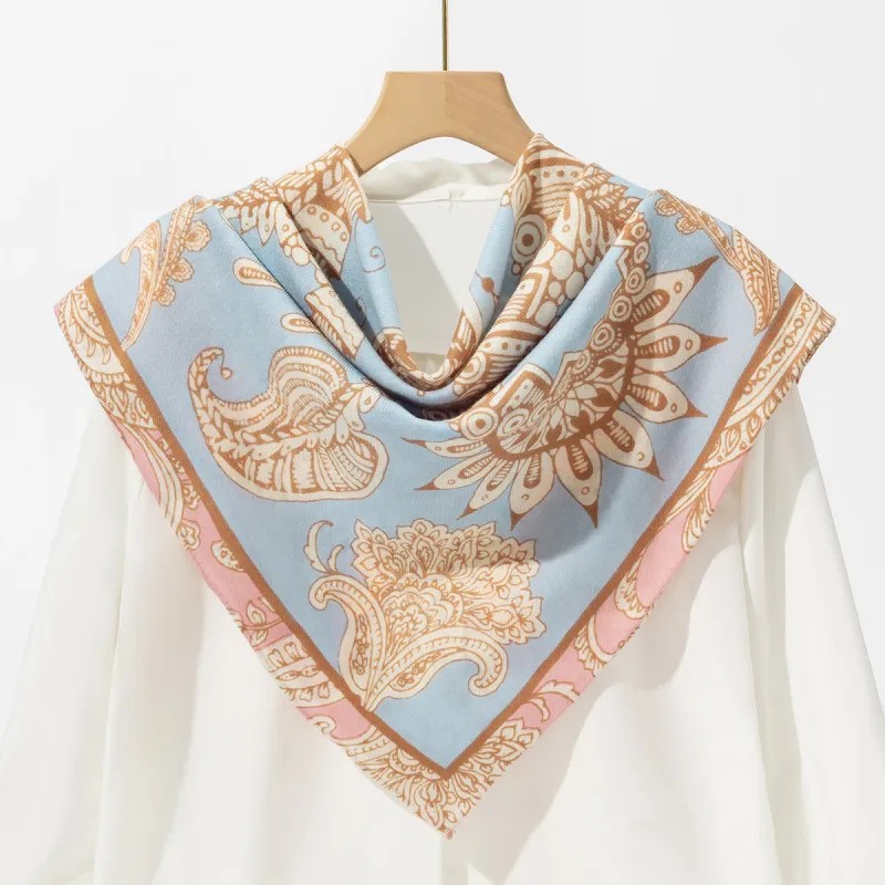 Shanghai Story Sheep Wool Knit Scarves Women's 6 Colors Available For Selection-3