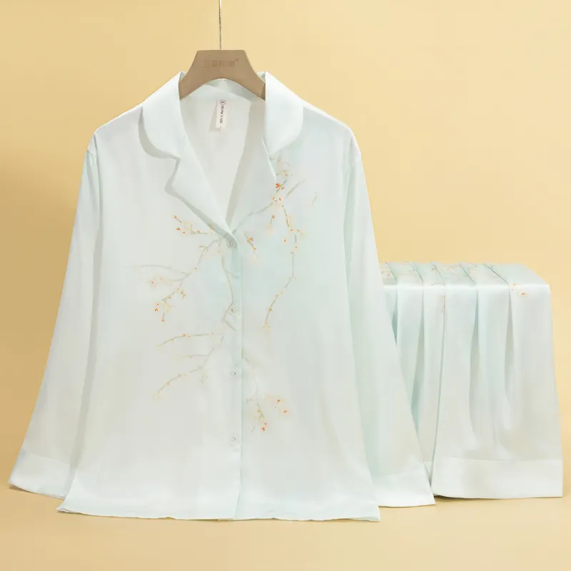 Shanghai Story Pajama Set Women's Aqua Green-5