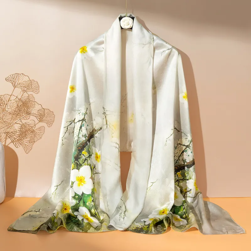 Shanghai Story 100% Mulberry Silk Scarves Women's Enchanted Dreams, Gift Box Set-22