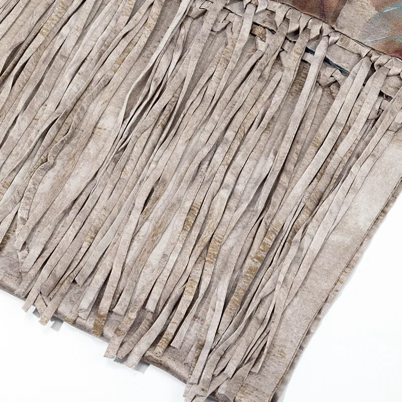 Shanghai Story 100% Mulberry Silk Scarves Women's Luxurious Bloom, Gray Coffee-3