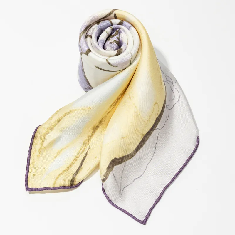 Shanghai Story 100% Mulberry Silk Scarves Women's Fragrant Tea Elegance, Gift Box Set-5