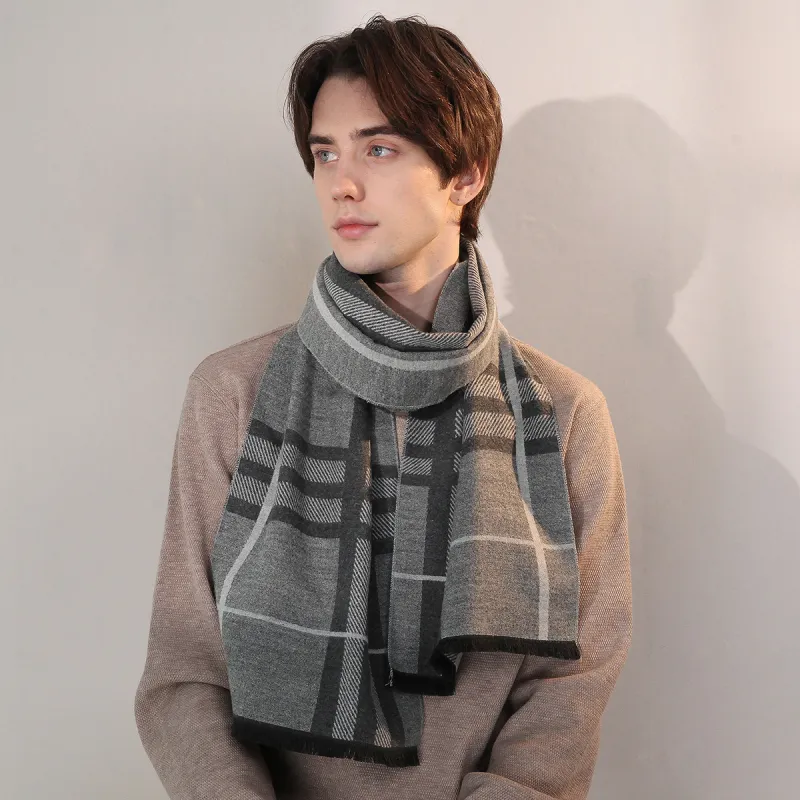 Shanghai Story Polyester Knit Scarves Men's-46