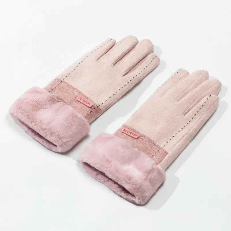 Shanghai Story Sheep Wool Blend Knit Gloves Women's-4