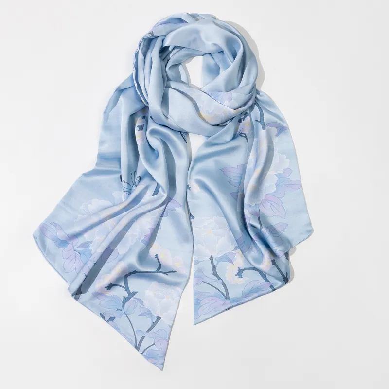 Shanghai Story 100% Mulberry Silk Scarves Women's-11