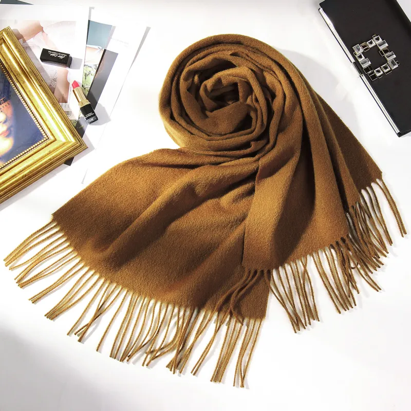 Shanghai Story 100% Sheep Wool Knit Scarves Unisex Multiple Colors-4