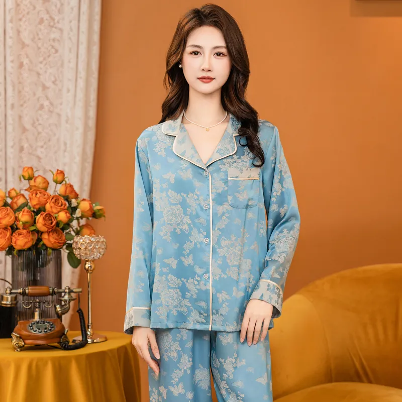 Shanghai Story Pajama Set Women's Emerald Blue-3