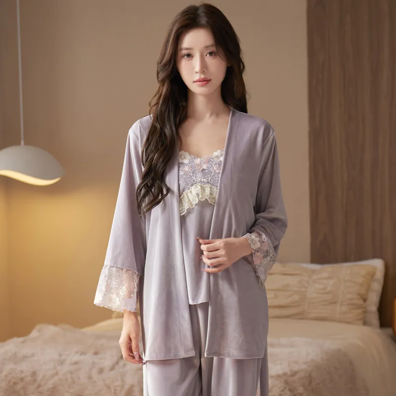 Shanghai Story Pajama Set Women's 3 Piece Set-18