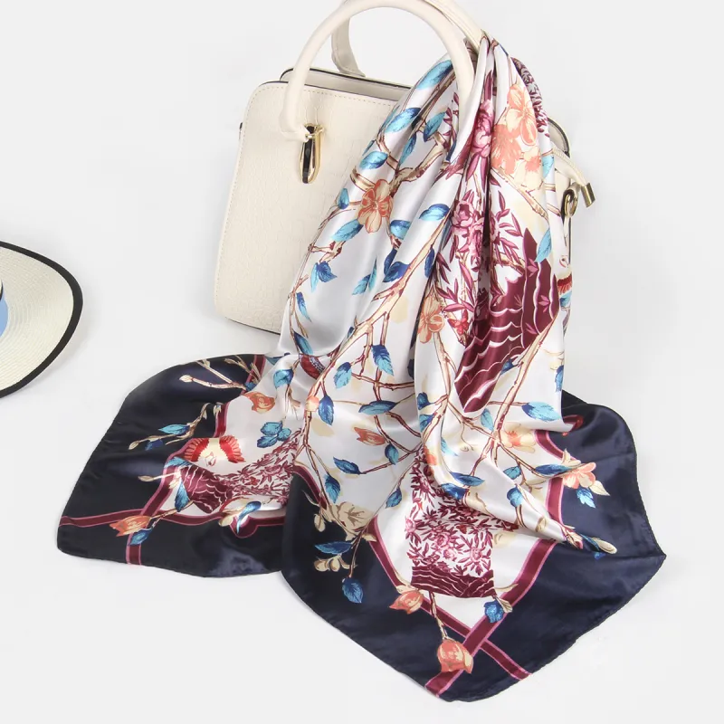 Shanghai Story 100% Polyester Silk Scarves Women's-73