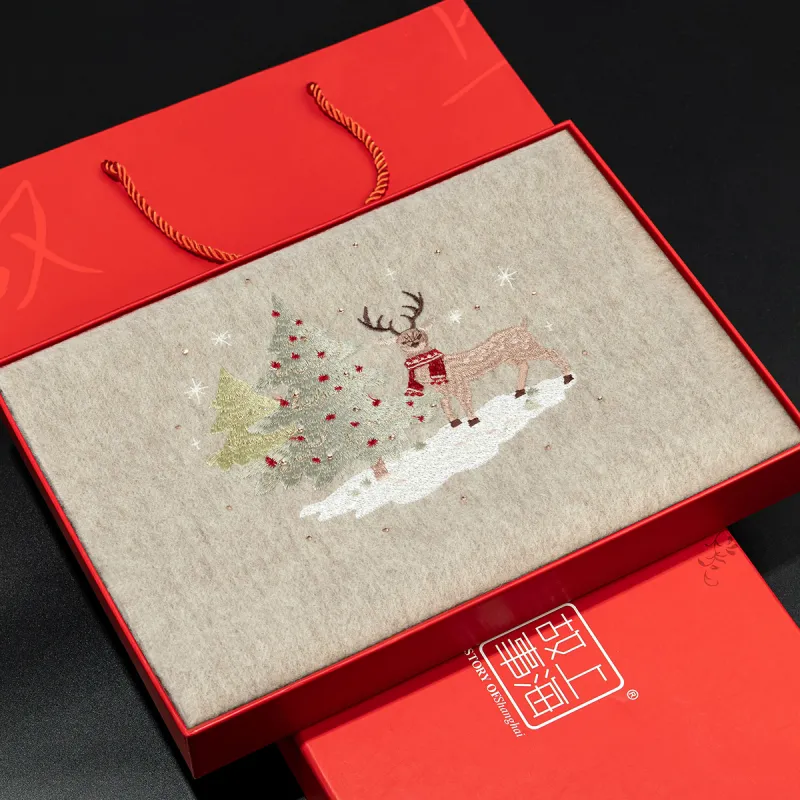 Shanghai Story 100% Sheep Wool Knit Scarves Unisex Peaceful Tree Bell 6 Colors Available-4
