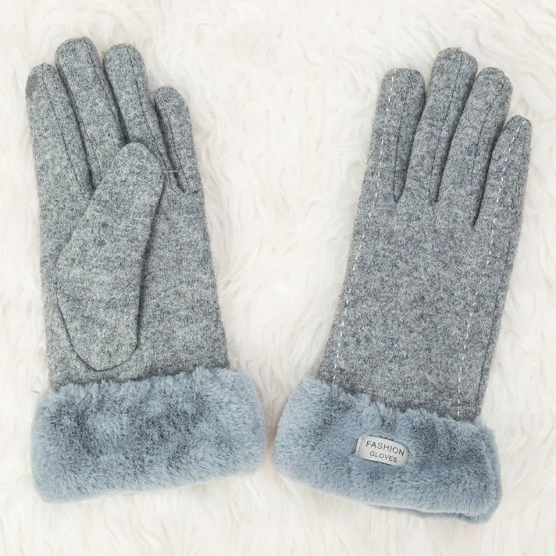 Shanghai Story Wool Blend Knit Gloves Women's-16