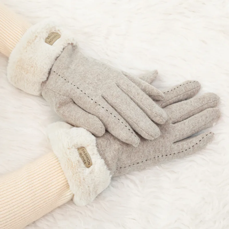 Shanghai Story Wool Blend Knit Gloves Women's-24
