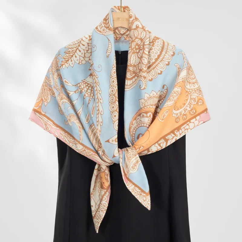 Shanghai Story Sheep Wool Knit Scarves Women's 6 Colors Available For Selection-1