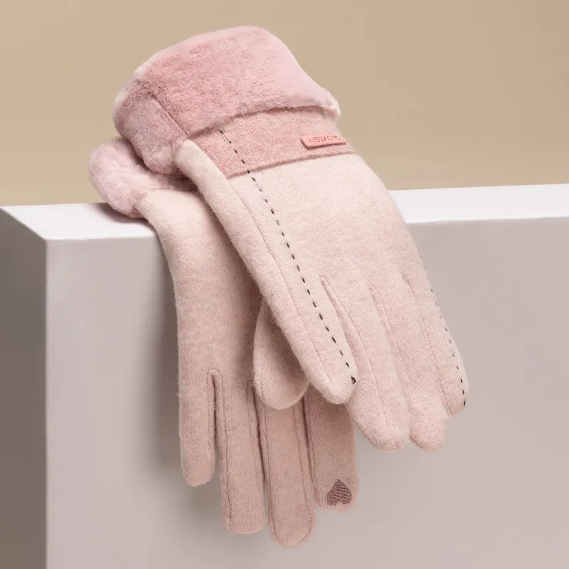 Shanghai Story Sheep Wool Blend Knit Gloves Women's-2