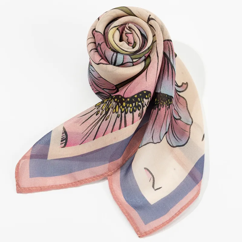 Shanghai Story 100% Mulberry Silk Silk Scarves Women's Ethereal Beauty Shadow Gift Box Set-8