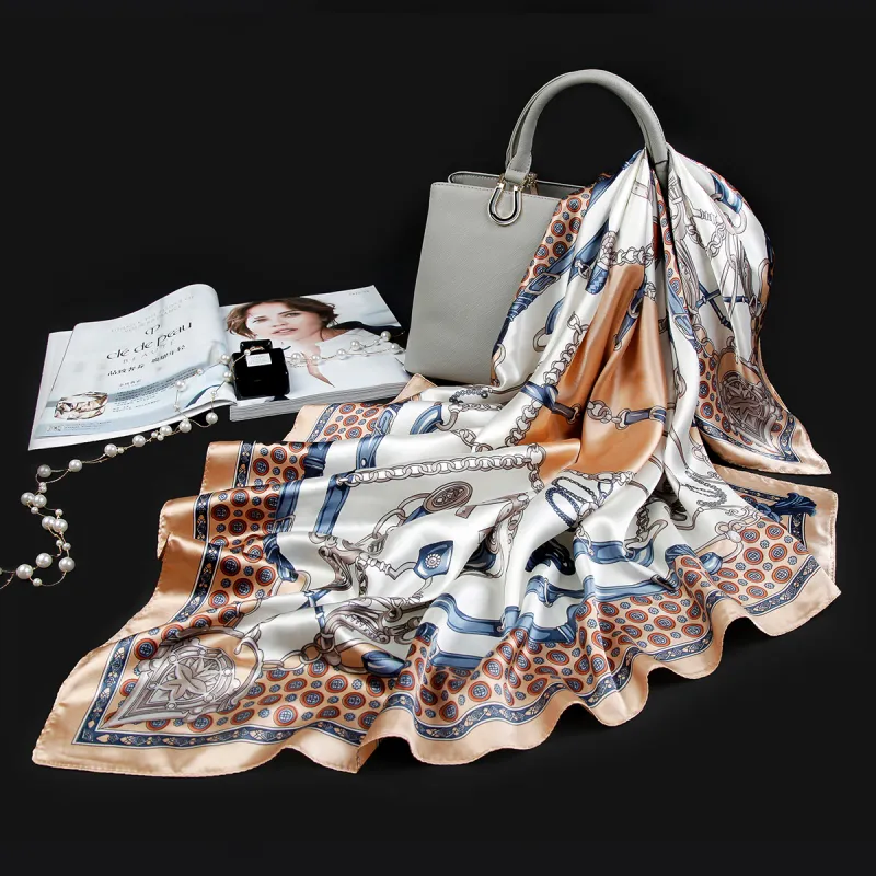 Shanghai Story 100% Polyester Silk Scarves Women's-97