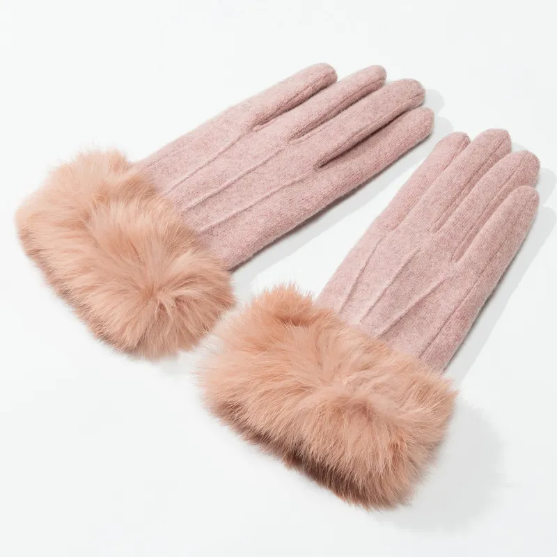 Shanghai Story Wool Blend Knit Gloves Women's 5 Colors-4