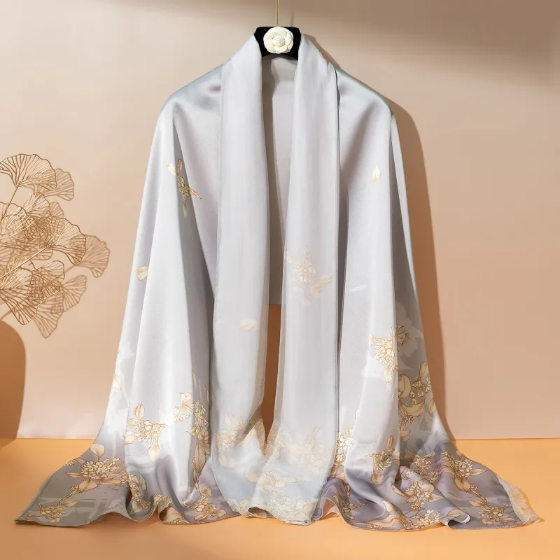 Shanghai Story 100% Mulberry Silk Scarves Women's Enchanted Dreams, Gift Box Set-26