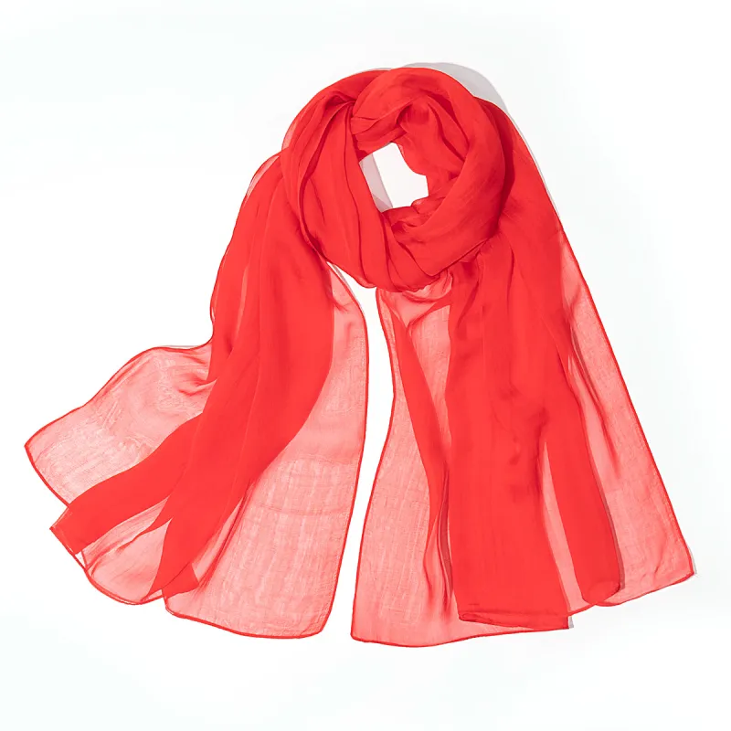 Shanghai Story 100% Mulberry Silk Silk Scarves Women's Dusty Pink Gradient Gift Box Set-13