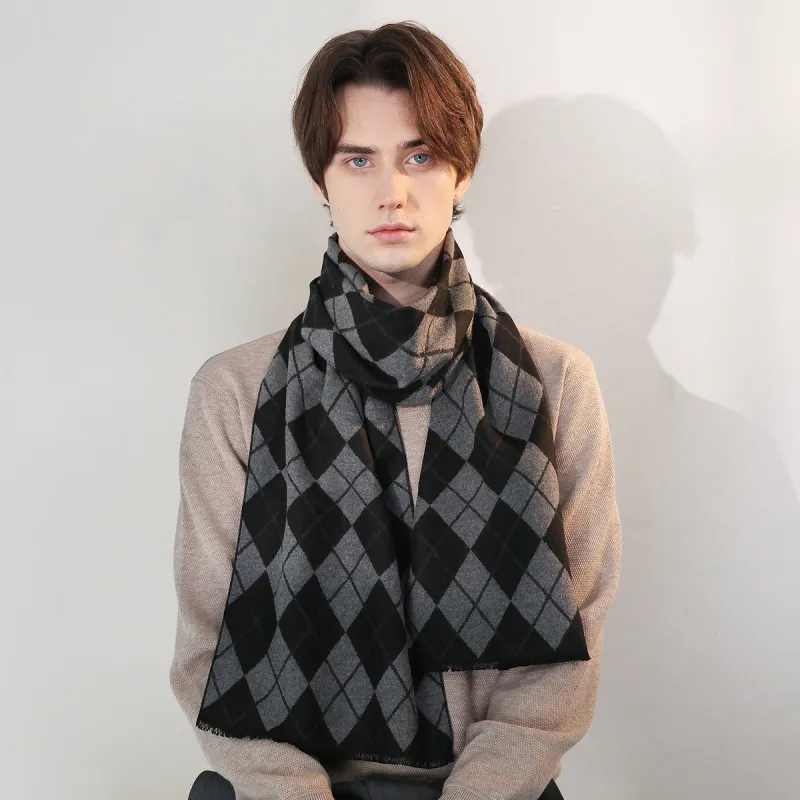 Shanghai Story Polyester Knit Scarves Men's-7