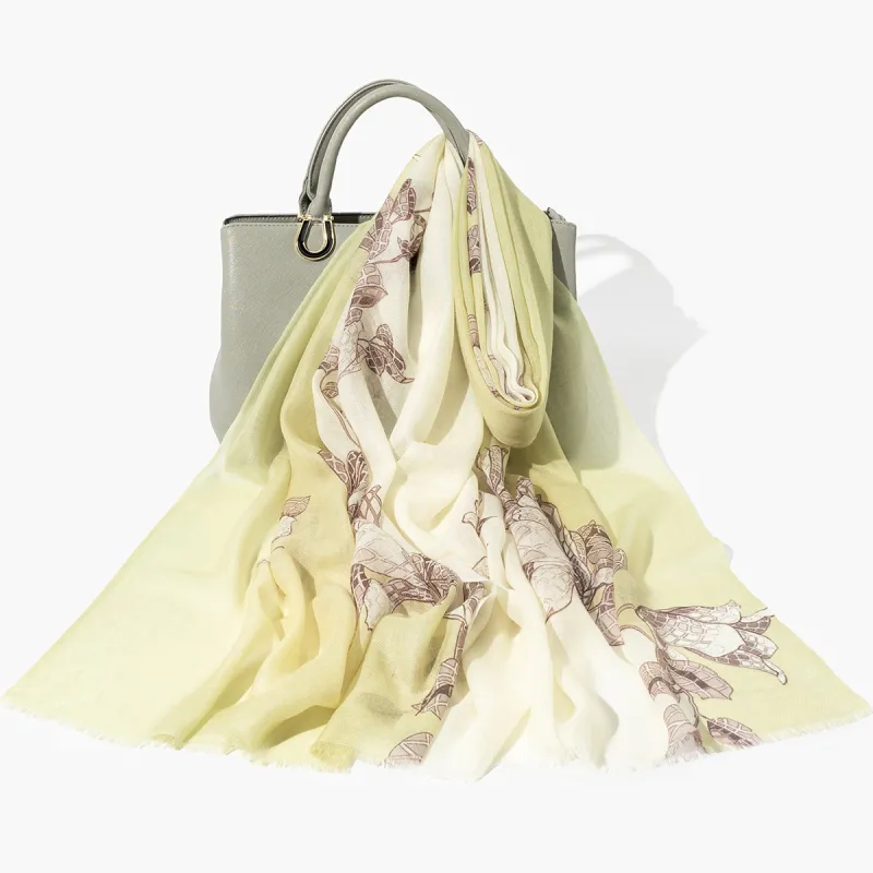 Shanghai Story 100% Cashmere Knit Scarves Women's Blossom Fantasy Gift Box Set-11