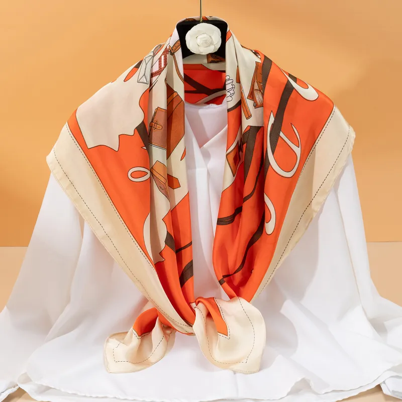 Shanghai Story 100% Polyester Silk Scarves Women's-76