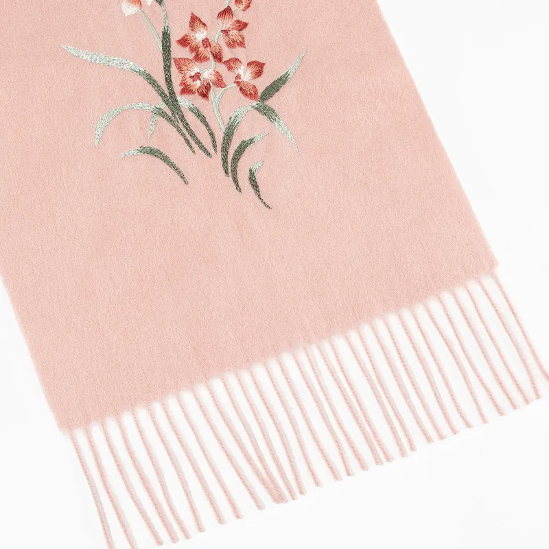 Shanghai Story 100% Sheep Wool Knit Scarves Women's Classical Style Elegant Blue 5 Colors Available-9