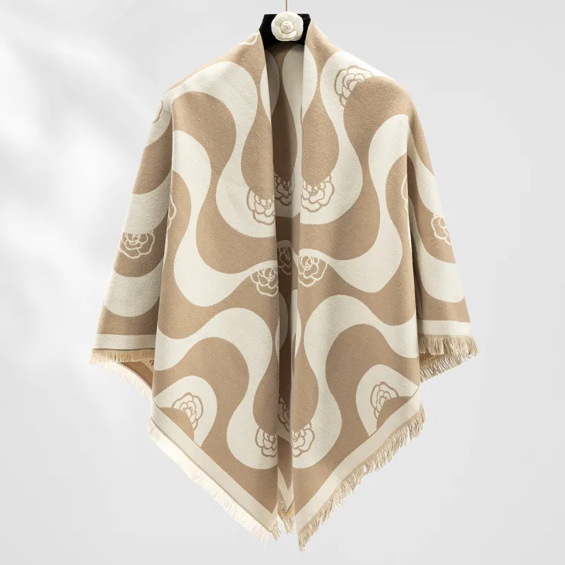 Shanghai Story Polyester Knit Scarves Women's-18