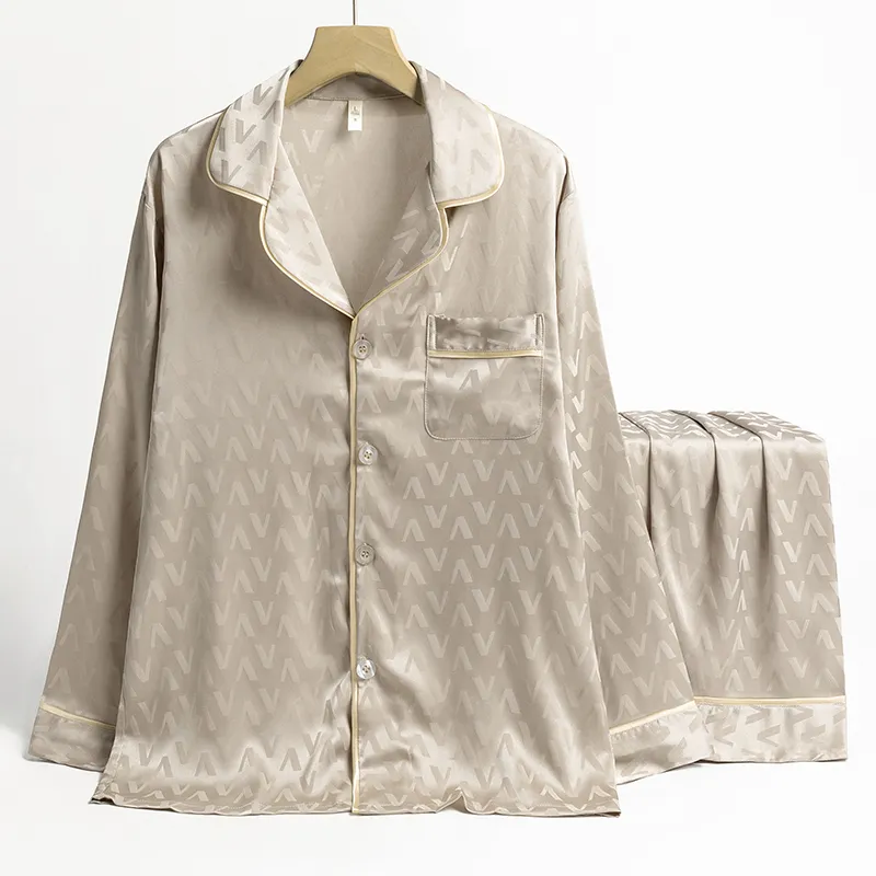Shanghai Story Pajama Set Men's Light Coffee-1