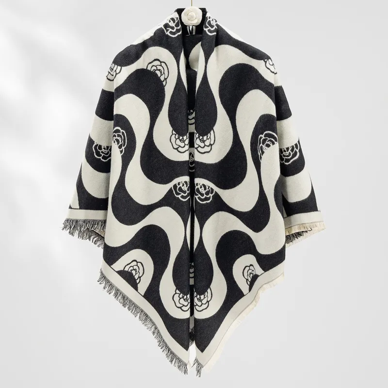 Shanghai Story Polyester Knit Scarves Women's-2