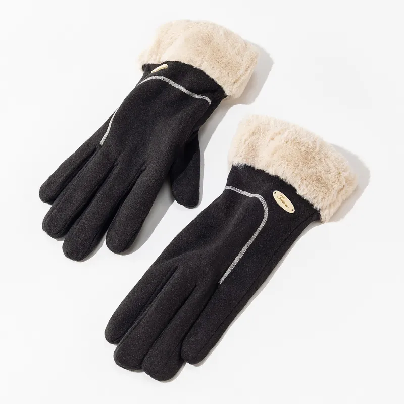 Shanghai Story Polyester Knit Gloves Women's 6 Colors-9