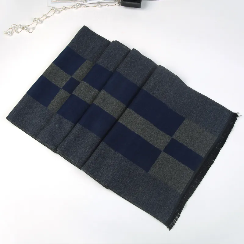 Shanghai Story Polyester Knit Scarves Men's-5
