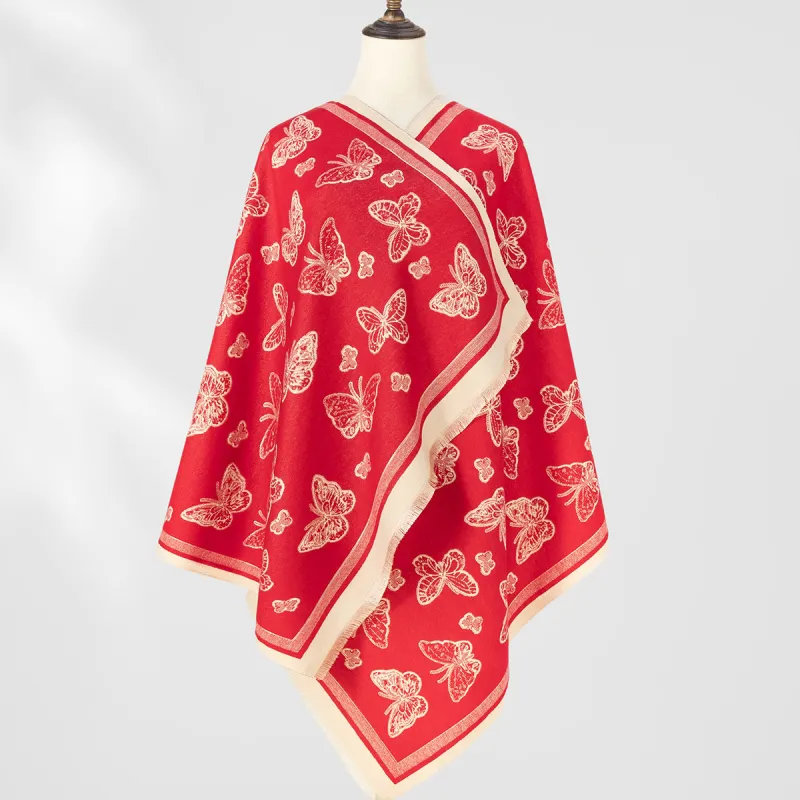Shanghai Story Polyester Knit Scarves Women's-43