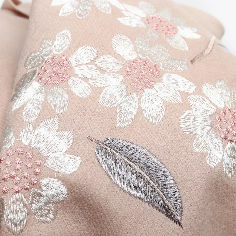 Shanghai Story 100% Sheep Wool Shawls Women's Encounter The Bloom, Nude-5