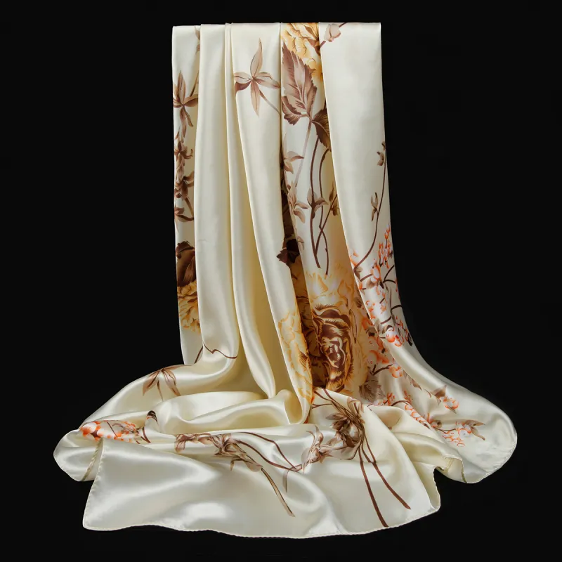 Shanghai Story 100% Polyester Silk Scarves Women's-34