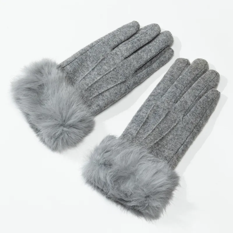 Shanghai Story Wool Blend Knit Gloves Women's 5 Colors-16