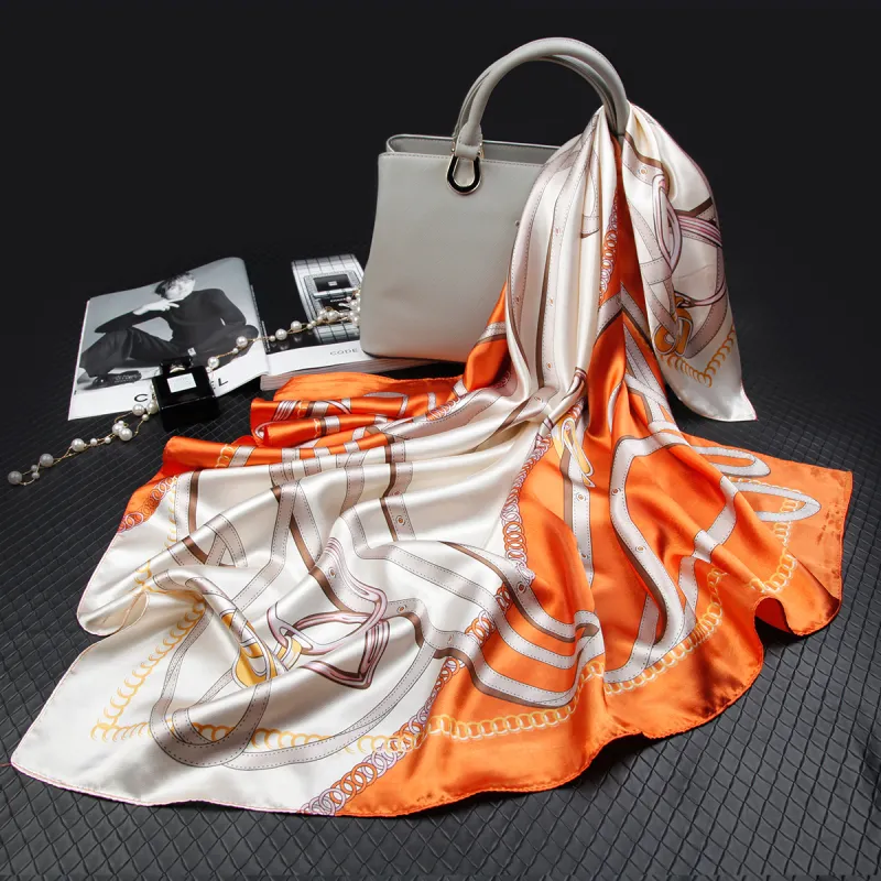 Shanghai Story 100% Polyester Silk Scarves Women's-27