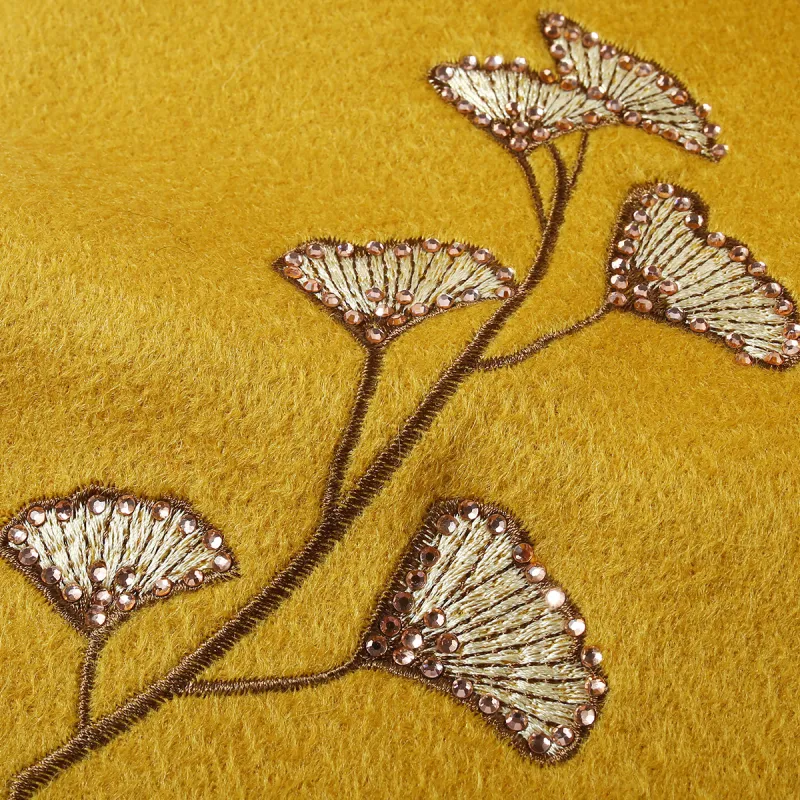 Shanghai Story 100% Sheep Wool Knit Scarves Women's Floral Butterfly Dance-13