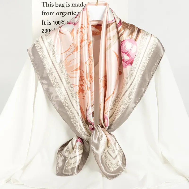 Shanghai Story 100% Polyester Silk Scarves Women's-11