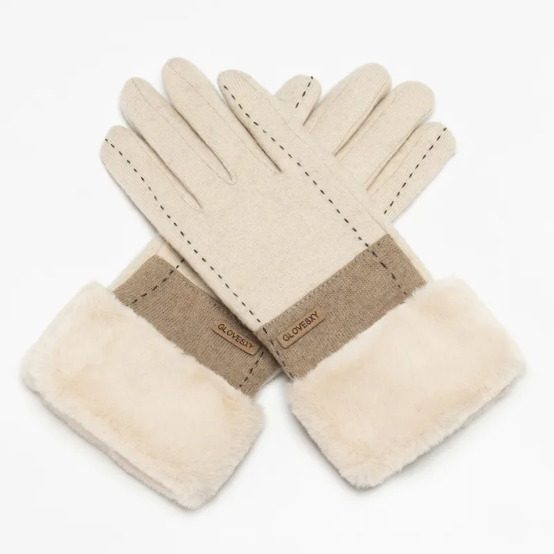 Shanghai Story Sheep Wool Blend Knit Gloves Women's-21