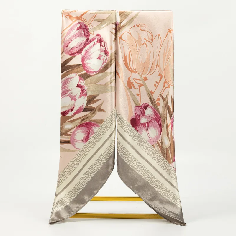 Shanghai Story 100% Polyester Silk Scarves Women's-12