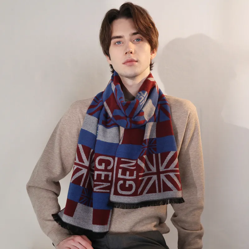 Shanghai Story Polyester Knit Scarves Men's-36