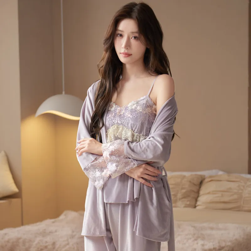 Shanghai Story Pajama Set Women's 3 Piece Set-17