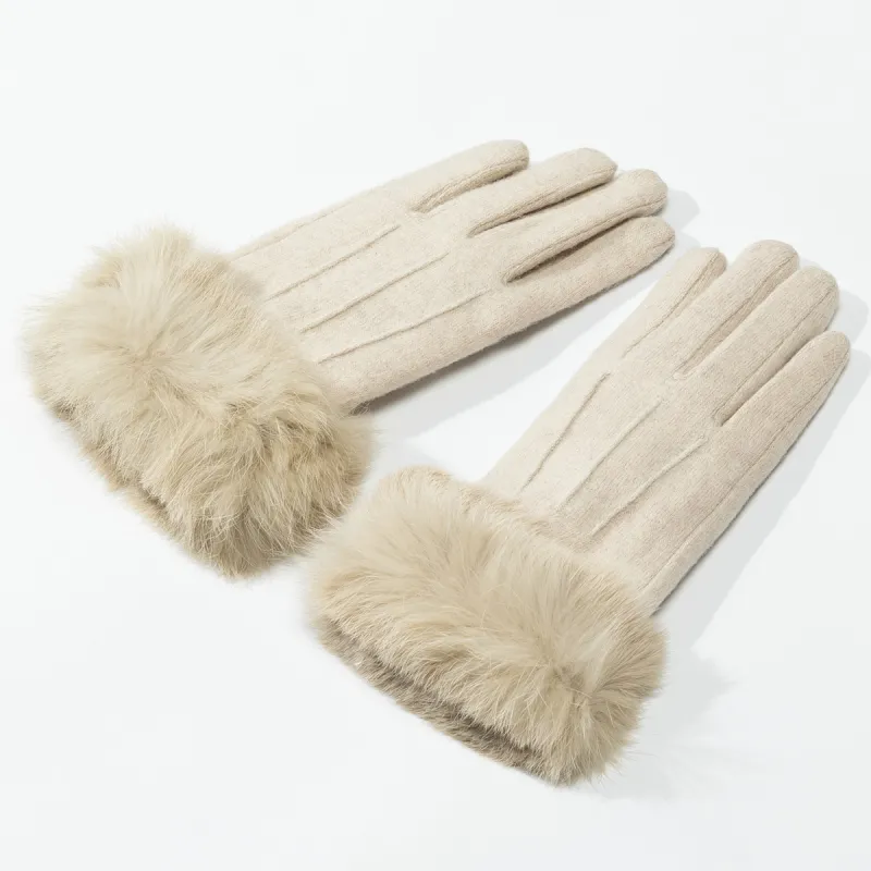 Shanghai Story Wool Blend Knit Gloves Women's 5 Colors-28