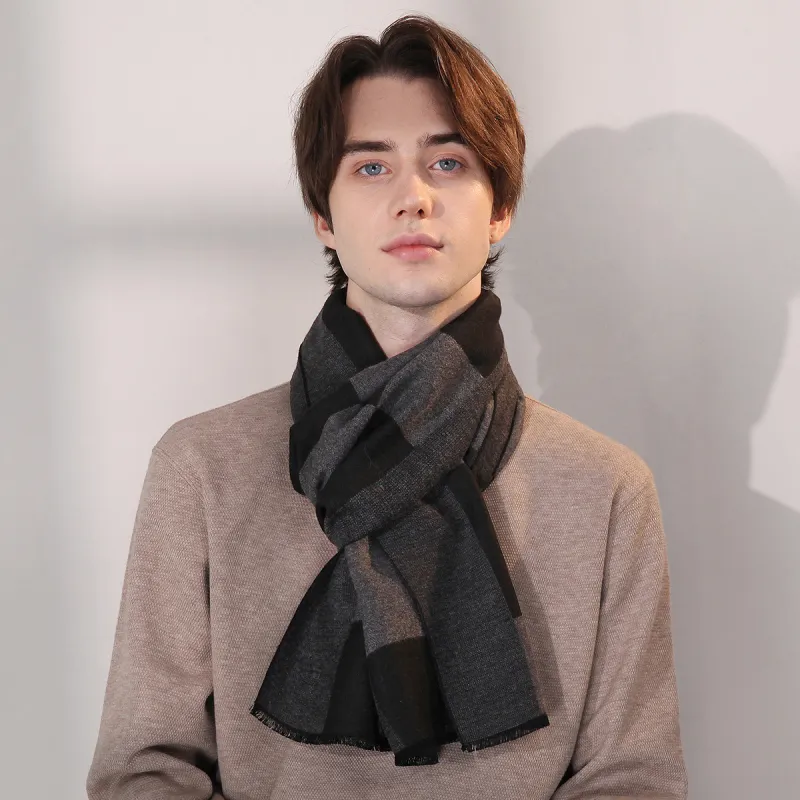 Shanghai Story Polyester Knit Scarves Men's-17