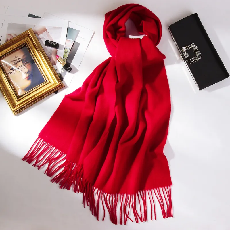Shanghai Story 100% Sheep Wool Knit Scarves Unisex Multiple Colors-27